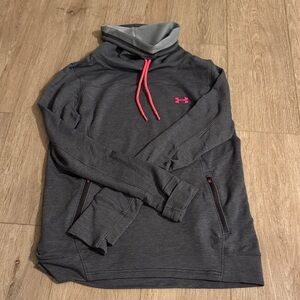 Under Armour Charcoal Hoodie with Pink Highlights